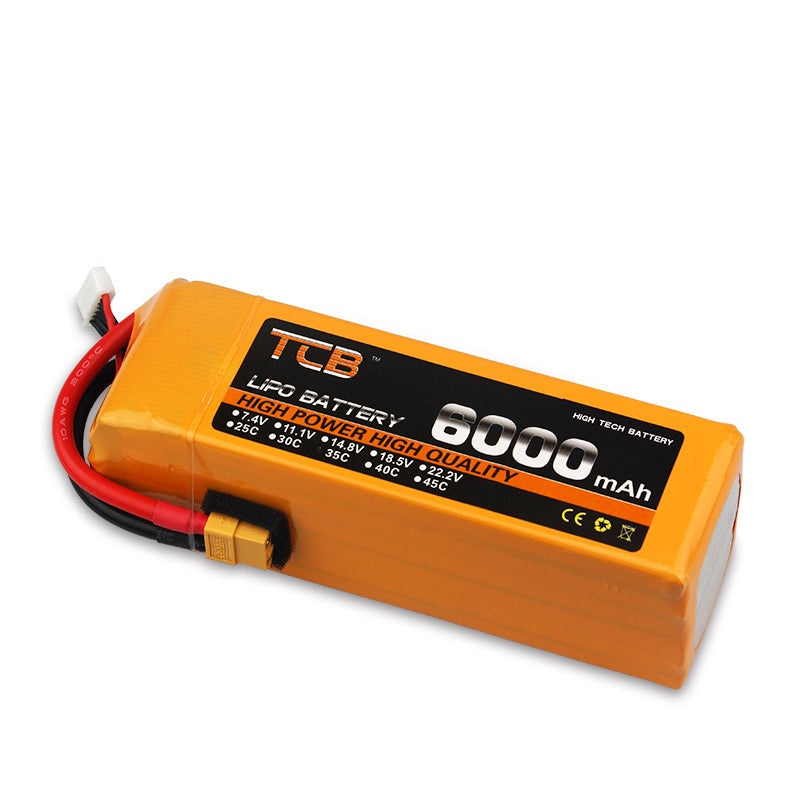 TCB 2S 3S 4S 5S 6S 7S 8S 6000mAh 35C 60C 100C LiPo Battery with XT60 Plug for RC Planes FPV Drones Helicopters Cars