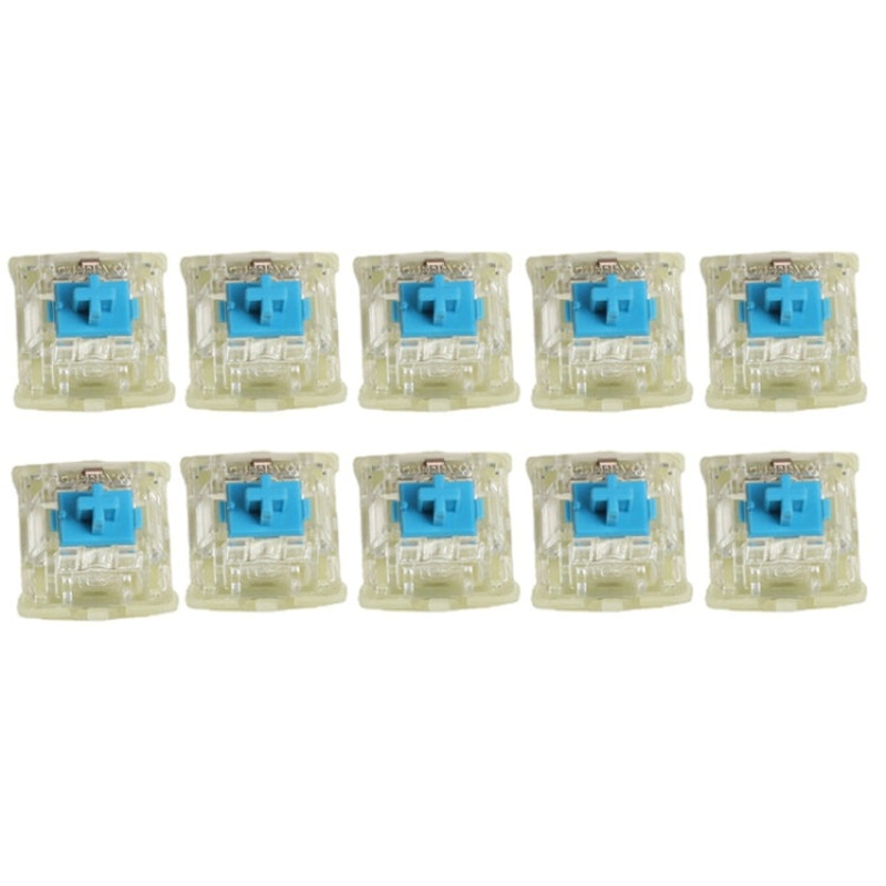 10PCS Cherry MX RGB Transparent Shaft Switch Mechanical Keyboard Triangular Shaft Body, Color: Green Shaft