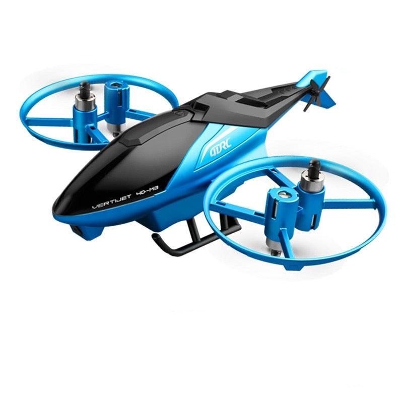 4DRC M3 RC Helicopter - 4.5CH 2.4G 3D Aerobatics Altitude Hold Helicopter with Camera Remote Control drone Toys with Blue/Red 480P camera 1battery