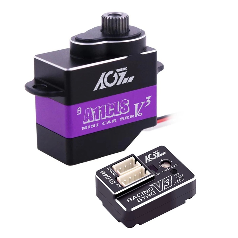 AGFRC A11CLS V3 - Racing Drift Kit Gyro Programmable Servo Super Speed 1.4KG Micro Servo For 1/28 1/24 1/18 RC Mini Z D Q Cars A11CLS V3 JR