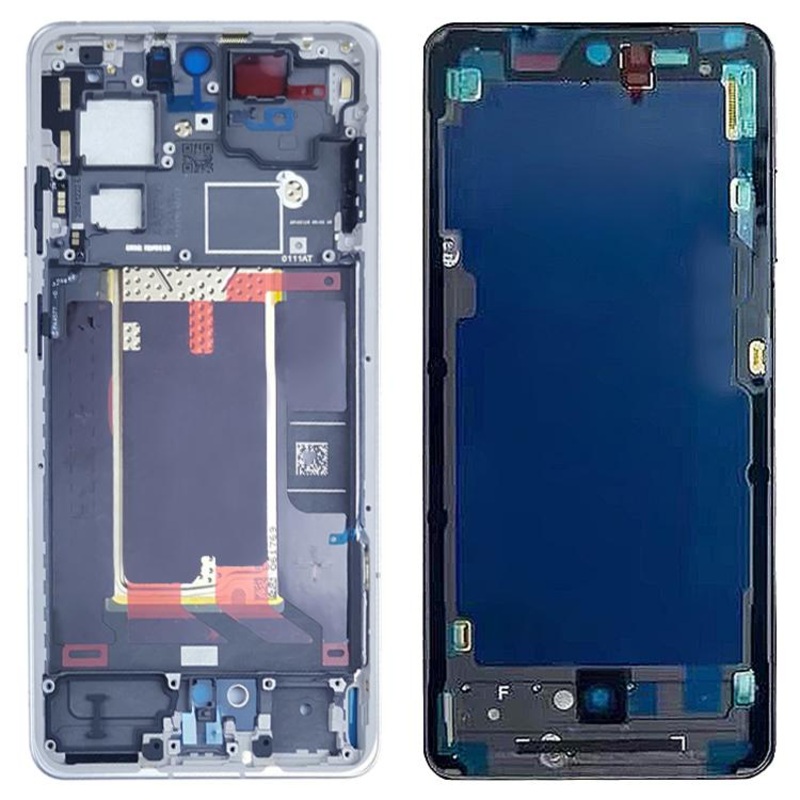 For OnePlus Ace 5 PKG110 Middle Frame Bezel Plate (Titanium Color)