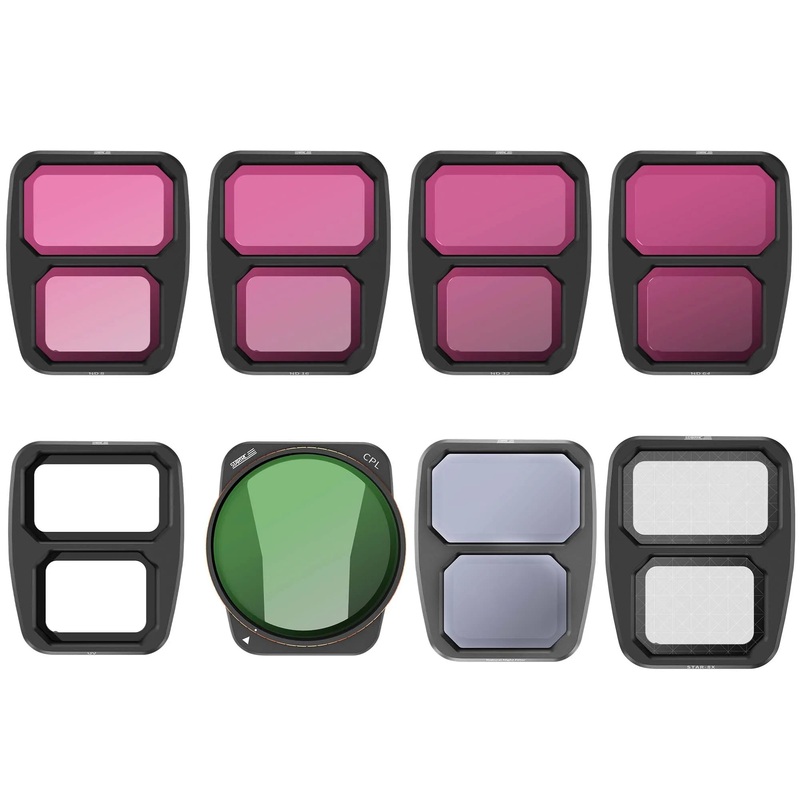 STARTRC ND Filter Set for DJI Air 3 Lens Filter Kit: ND8/16/32/64 + UV + CPL, AGC Optical Glass, Snap-On Aluminum Frame CPL Filter
