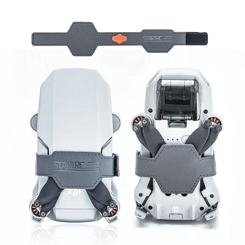 STARTRC Propeller Holder Strap for DJI Mini 4K/Mini 2/2 SE, PU Velcro Blade Stabilizer, Gray, 5.3g, 238*46*2mm propeller holder