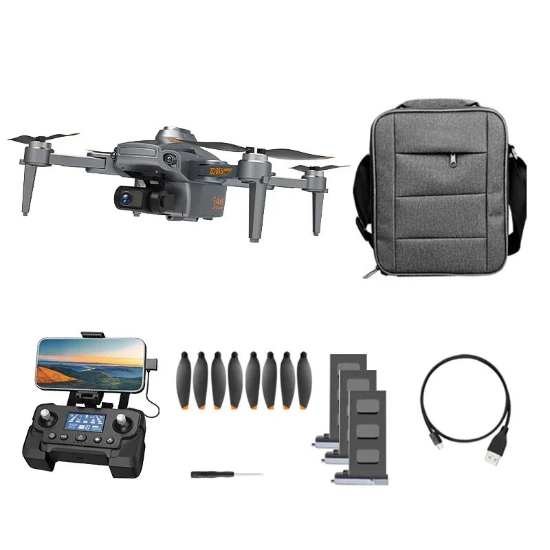 ZD015 GPS Drone - 1080P HD Camera 3KM Distance 360 Obstacle Avoidance 3-Axis Gimbal Drone Normal version 1B