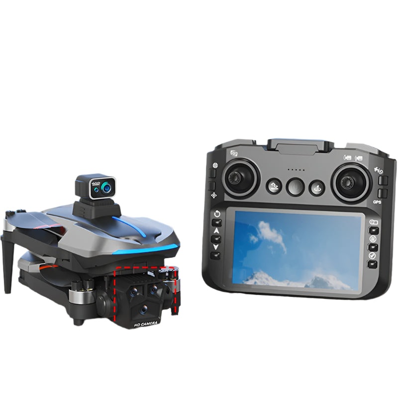 AE8 Drone - 8K HD Camera 360 Obstacle Avoidance Aerial Photography QuadCopter With 4.5 Inch Screen Remote Controller Screen RC-NO-OAS