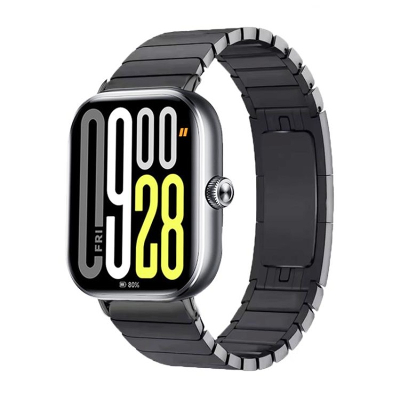 For vivo Watch GT 2 / iQOO Watch GT 2 One Beads Dual-Press Butterfly Buckle Titanium Alloy Watch Band(Gray)