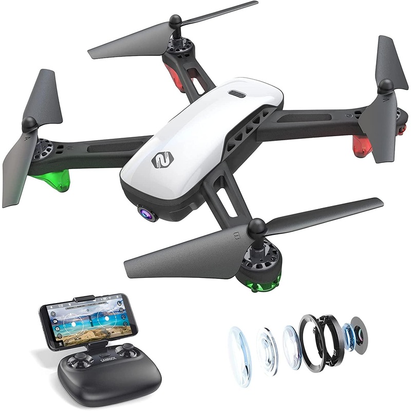 SANROCK U52 Drone - with 1080P HD Camera for Adults Kids, WiFi Live Video FPV Drones RC Quadcopters for Beginners, Gesture Control, Gravity Sensor, Altitude Hold, 3D Flip, Custom Route, One Key Backward