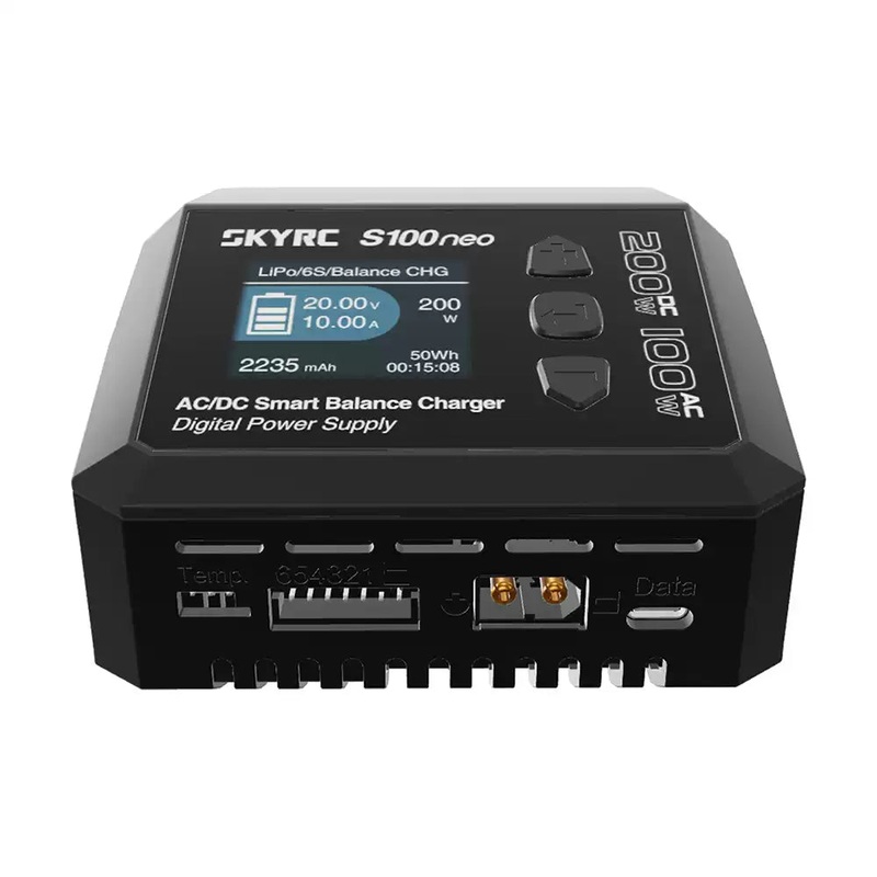 SkyRC S100neo Smart Balance Battery Charger AC 100W/DC 200W 12A for 1-6S LiPo LiHV LiFe LiIon