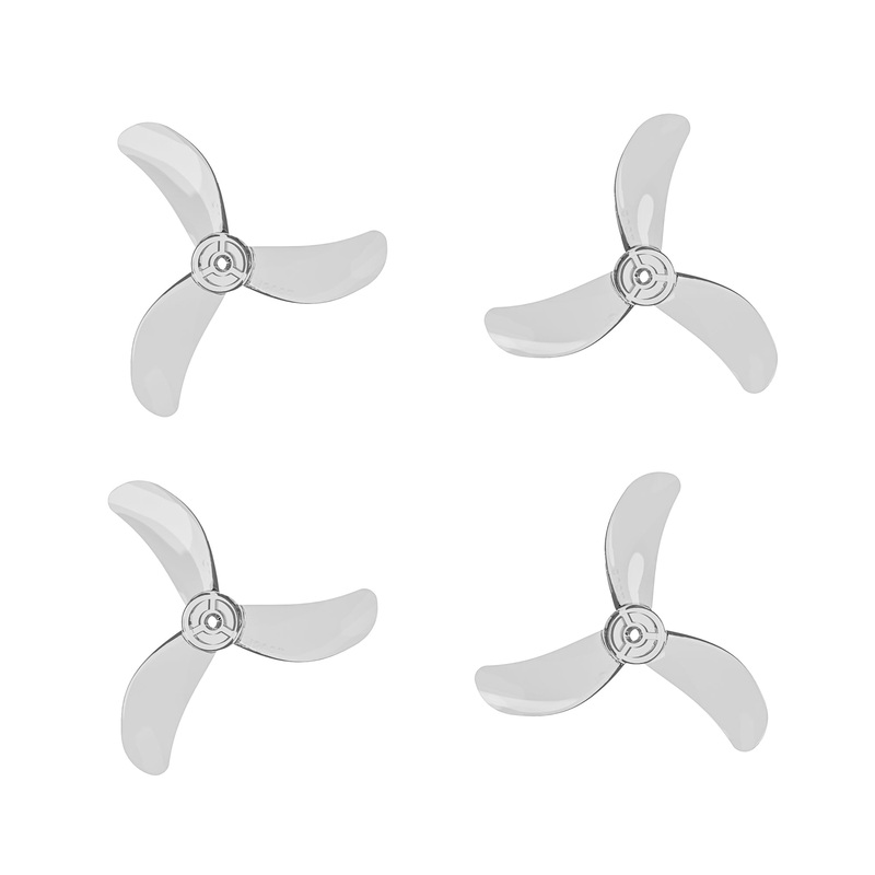 1608 - 3 Blade 40mm 1.5mm Shaft -- Set of 8 Clear