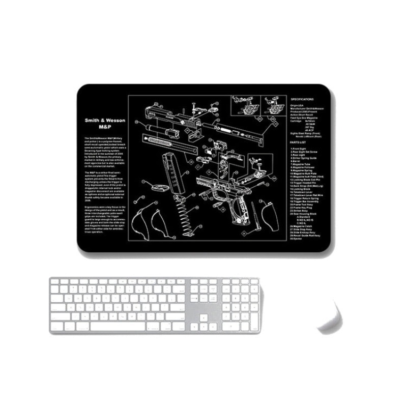 2 PCS Heat Transfer Non-Slip Single-Sided Office Gaming Mouse Pad 3mm(SPS-SmithWessomM&P)