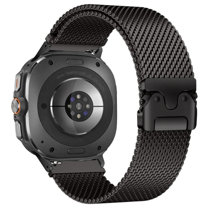 For Samsung Galaxy Watch8 / Watch8 Classic Umbrella Buckle Milanese Titanium Steel Watch Band(Black)