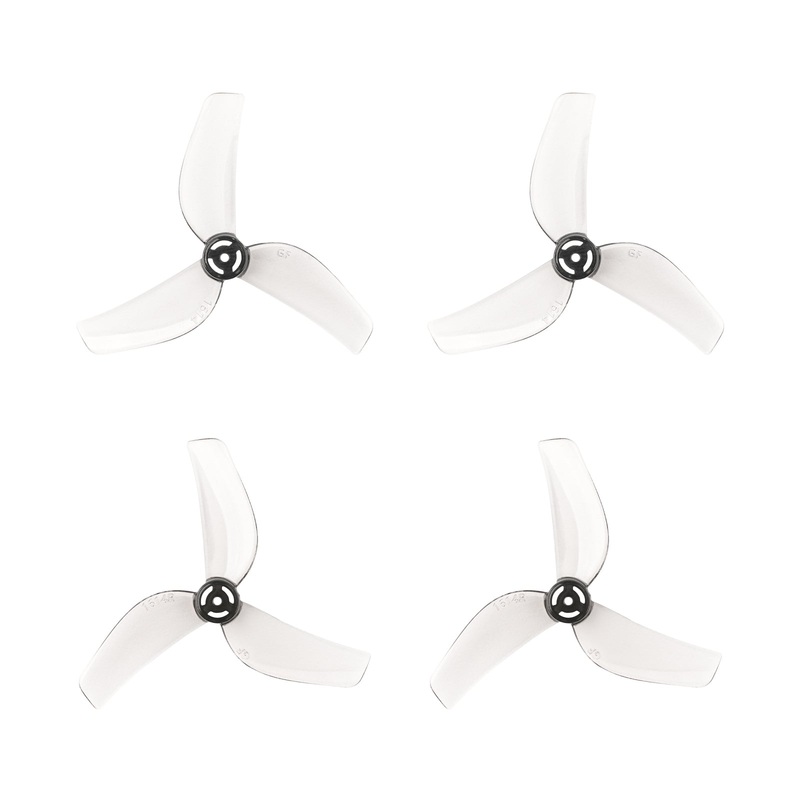 Gemfan 1614 3-Blade Propellers 40mm 1.4in Pitch PC Props, 1.0mm Shaft Hole (Transparent) Transparent Gray