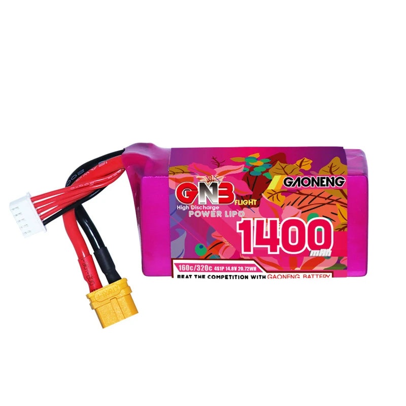 GNB 4S 14.8V 1400mAh 160C/320C Lipo Drone Battery With XT60 1Pcs