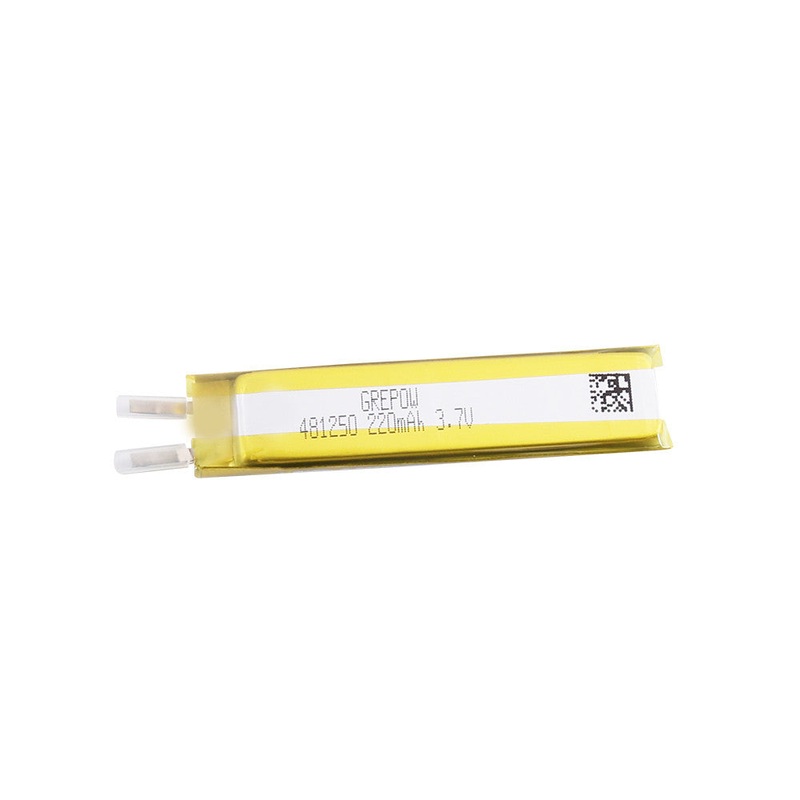 Grepow 4812050 LiPo Battery 3.7V 220mAh 1S1P Rectangle Pack, 50mm x 12.3mm x 4.65mm, 8C