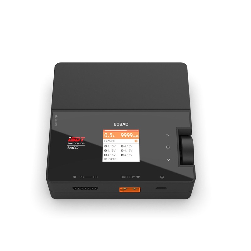ISDT 608AC LiPo battery charger & discharger, AC/DC dual mode (AC 50W / DC 200W), 1-6S