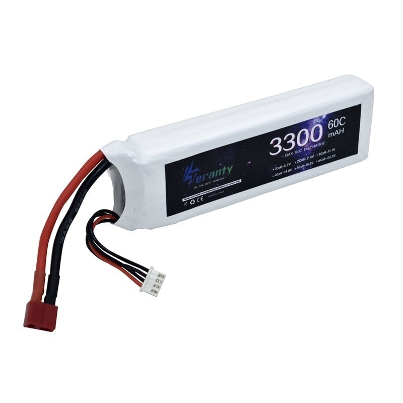 11.1V 3300mAh 60C 3S LiPo Battery - For RC Cars Drones Helicopter Aircraft Airplane Spare Parts 3SBatteries With T JST XT30 XT60 Battery With JST