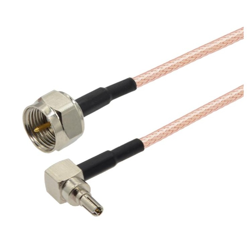 20cm F Male Straight to CRC9 Male 90 Degree Coaxial RF Cable RG316 Jumper Cable