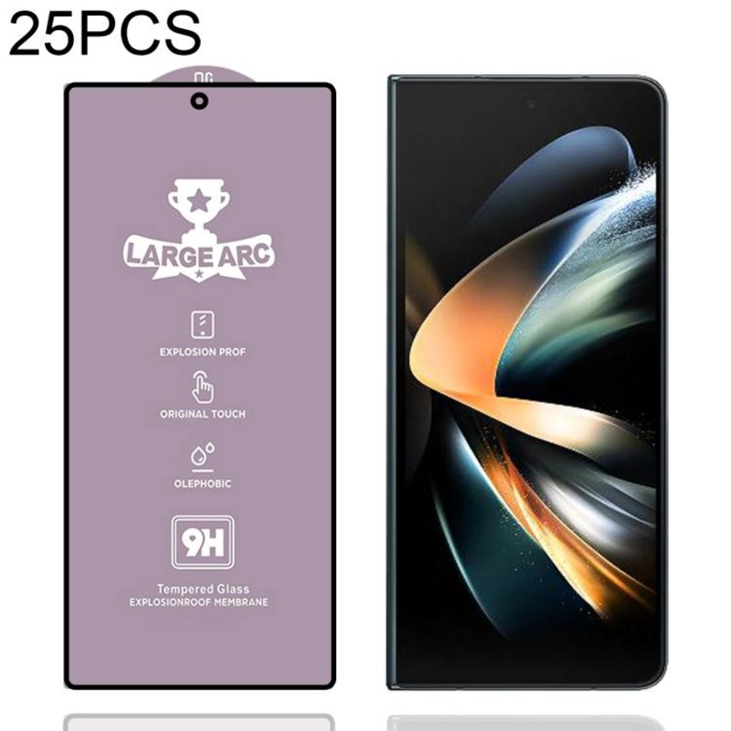 For Samsung Galaxy Z Fold4 25pcs 9H 0.4mm High Aluminum Large Arc Tempered Glass Film