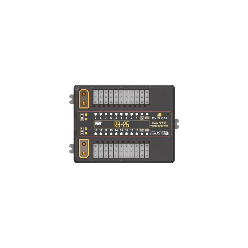 FrSky RB25 - Triple Receiver Redundancy & Dual Power Input Supports External LED Indication