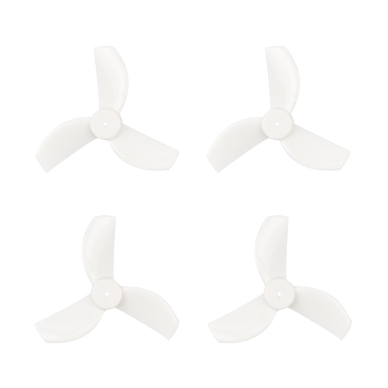 Gemfan 35mm 3-Blade Whoop Drone Propellers, 1.0mm Shaft (2CW+2CCW 4PCS) Clear PC White