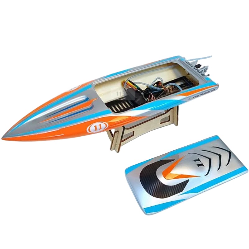 TFL 1111 Fiberglass RC Boat, 650mm VHull, SSS 2958 2881KV Brushless Motor & 70A ESC, Almost Ready to Run
