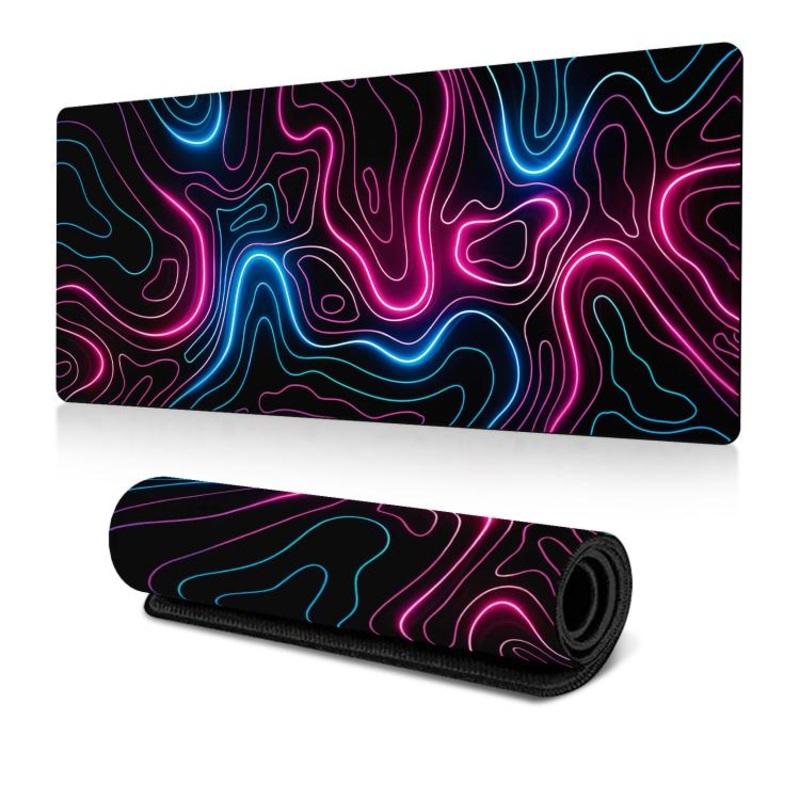 Abstract Line Texture Mouse Pad Non-Slip Desk Mat For Office, Gaming, Size: 400x900x2mm(No. 17)