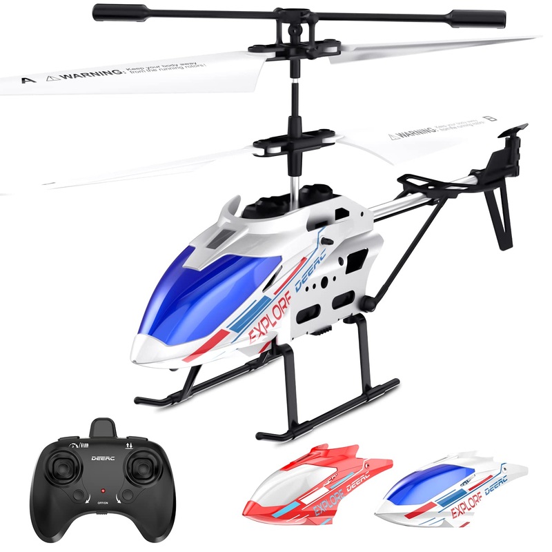 DEERC DE51 Rc Helicopter - Altitude Hold RC Planes With Gyro For Kid Beginner 2.4G Aircraft Indoor Flying Boys Toys 2Battery