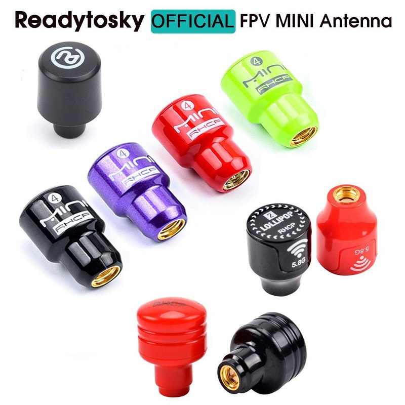 Super Mini Stubby 3.5dBi / Lollipop 2.5dBi / Lollipop 4 2.8dBi 5.8G QAV RHCP RP SMA / SMA Antenna for FPV Drone RC Quadcopter Stubby SMA Red