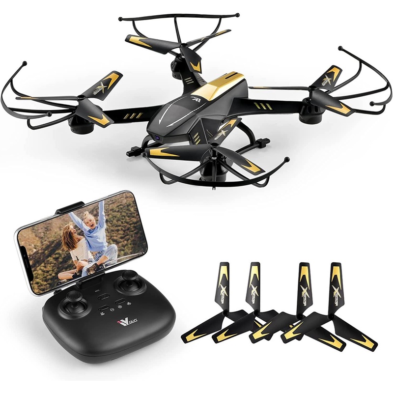 ATTOP A8 Drone - Larger 1080P FPV Drone with Camera One Key Start/Hover/Land Kids Drone Remote/APP/Voice/Gesture Control 24 Min Flight Low Battery Warn Safe Design