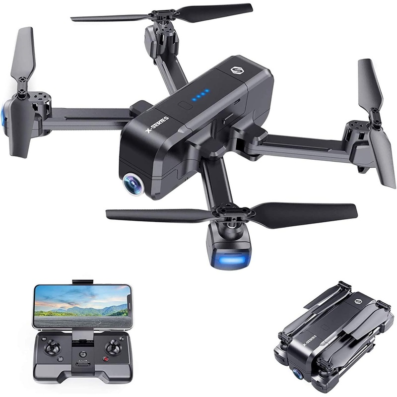 SANROCK X103W Drone - 2.7K UHD FPV Camera for Adults Kids, Live Video with 120 Wide Angle 90 Adjustable RC Quadcopter, Gesture Control, Altitude Hold, Route Mode, Headless Mode, Gravity Sensor