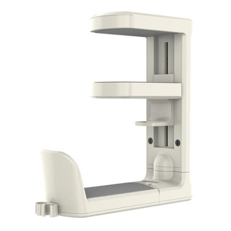 XWJ-EJJ01 360 Degree Rotatable Under Desk Storage Bracket Gaming Headset Holder(White)