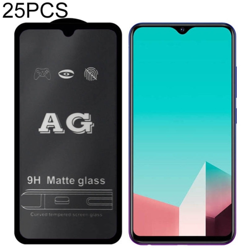 25 PCS AG Matte Frosted Full Cover Tempered Glass For Vivo Z1 Pro