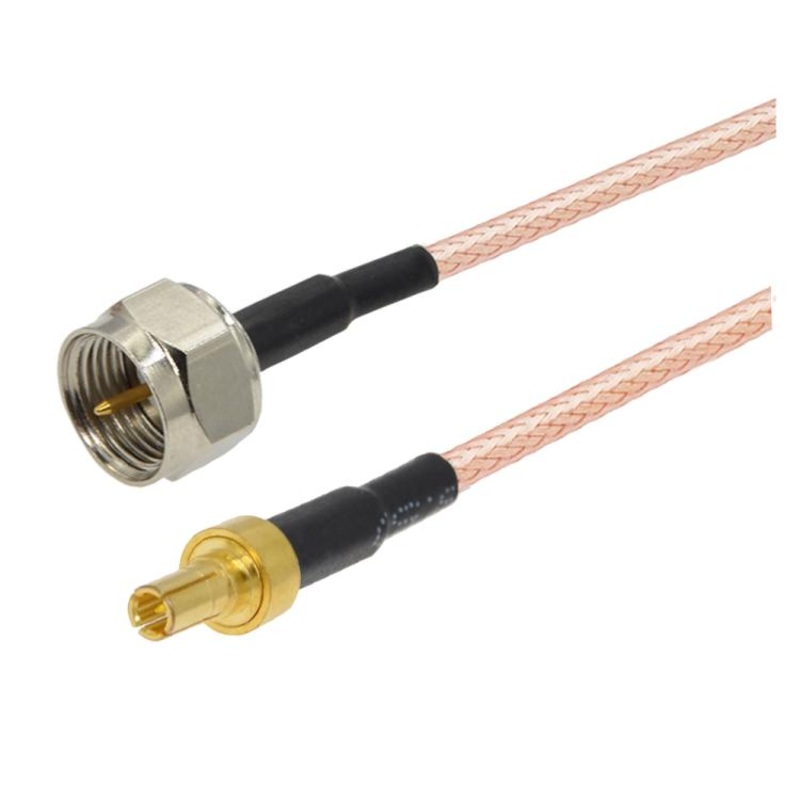30cm F Male To CRC9 Male Coaxial RF Cable RG316 Jumper Cable