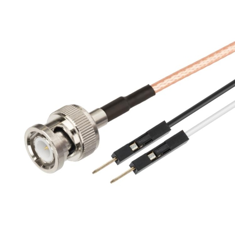 BNC Male To Dual DuPont Male RG316 RF Test Extension Adapter Cable(0.5m)