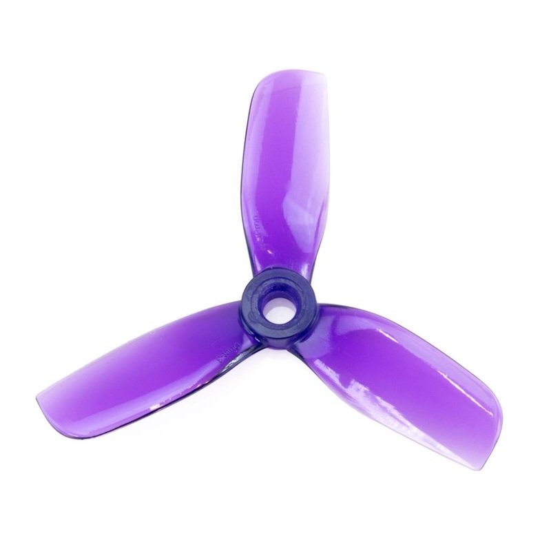 HQProp Duct-3 3in Tri-Blade Cinewhoop Propellers Set (2CW+2CCW) Polycarbonate 5mm Shaft Purple