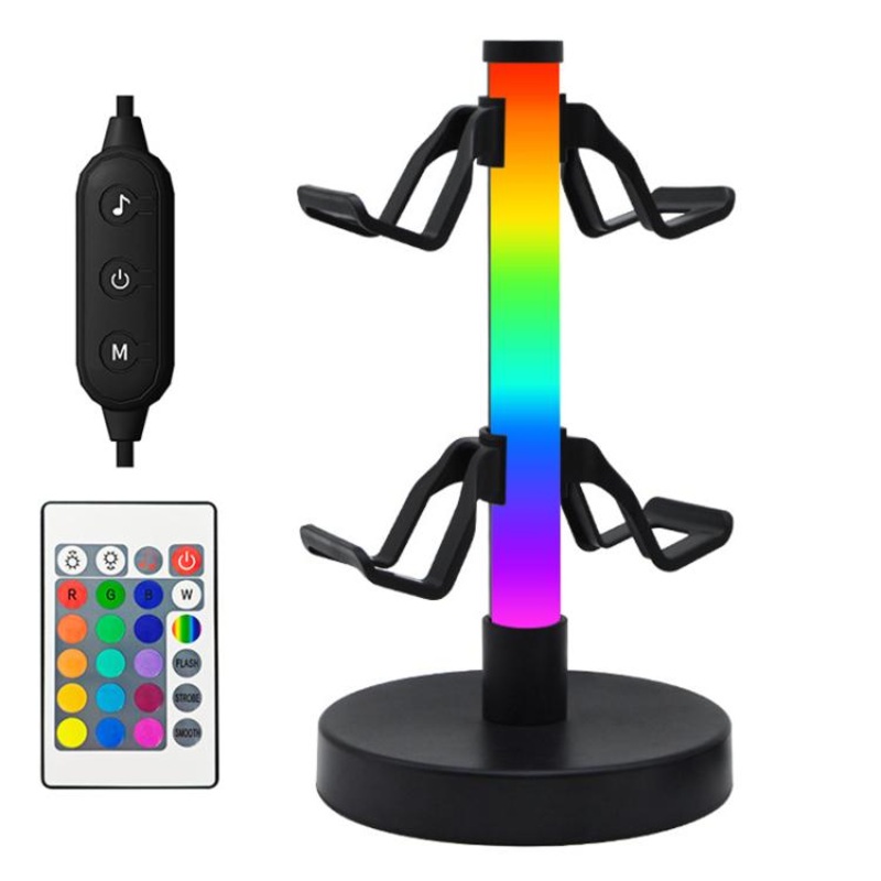 KBB-81 RGB Gaming Controller Headphone Stand Ambient Light Stand, Style: Wired Control+Remote Control