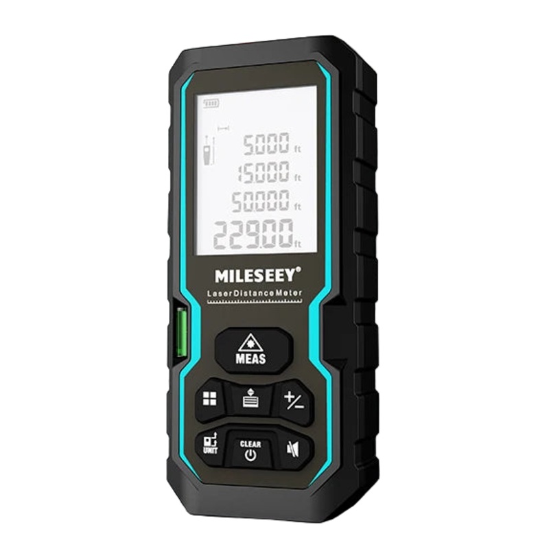 MILESEEY S6 Laser Tape Measure, 40m/60m/80m/100m, IP54, 2 mm Accuracy, Class 1M Laser, Battery-Powered Basic version