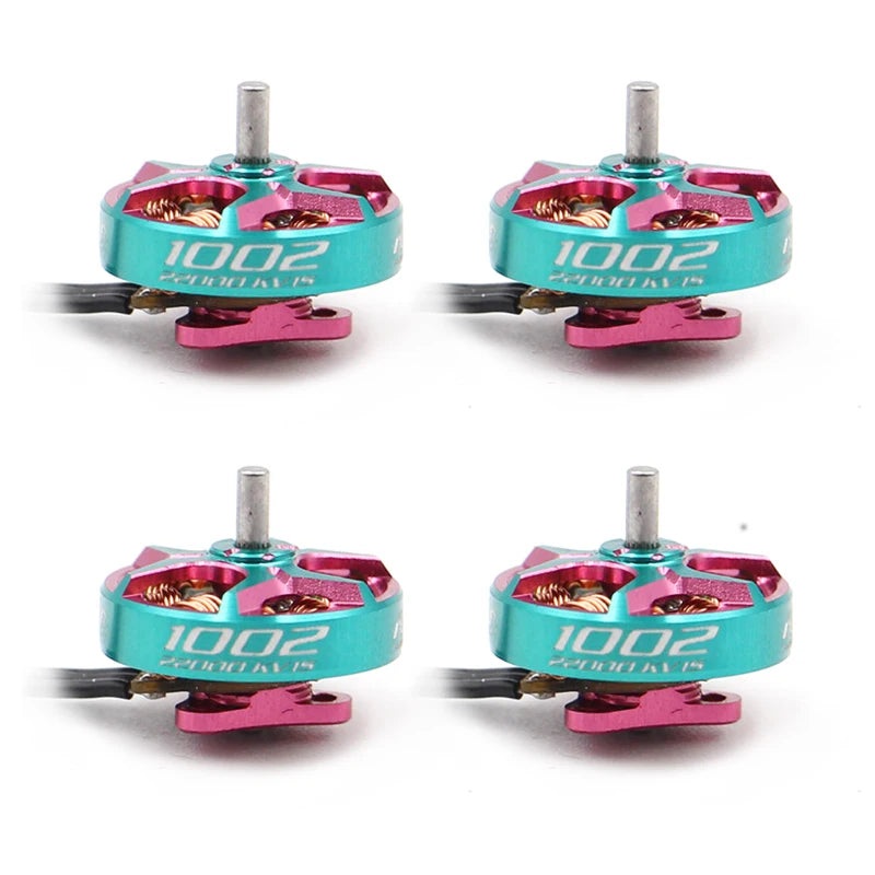 RCINPOWER GTS V3 1002 Brushless Motor 14000KV / 19000KV / 22000KV 1S FPV Motor with 1.5mm Shaft for 65-75mm Whoop Drones 4PCS 1002 22000KV