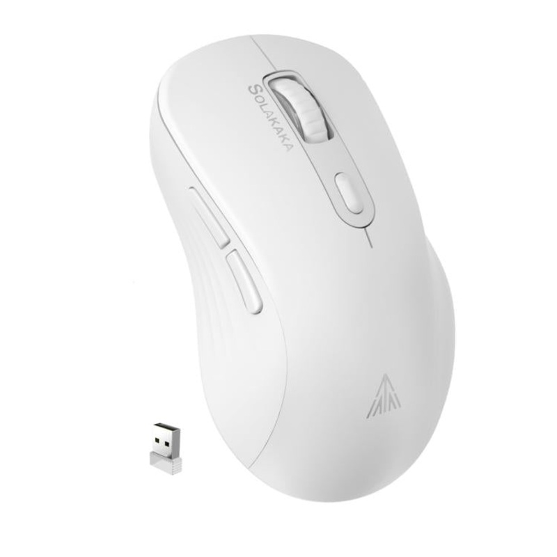 SOLAKAKA SM66 4200DPI 2.4GHz + BT Dual-mode Wireless Mouse(White)