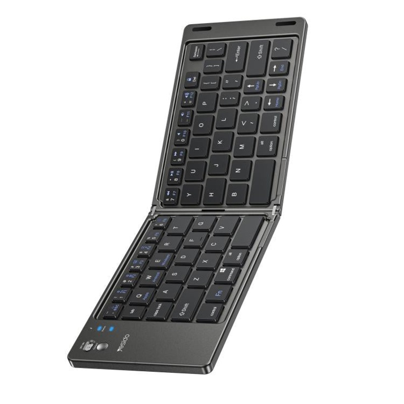 Yesido KB27 Ultra Slim Mini Two-Fold Portable Bluetooth Keyboard(Grey)