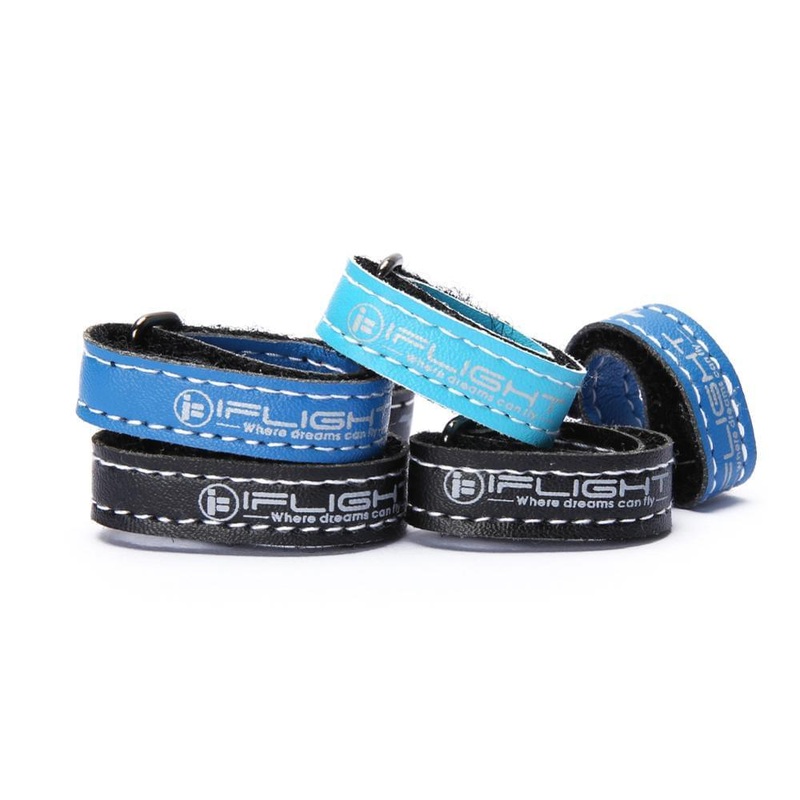 10pcs iFlight Battery Straps - 10mm width 10x130mm/10x150mm Microfiber PU Leather Battery Straps/Non-slilp Strap Belt Iron buckle for FPV Battery 10x150mm blue