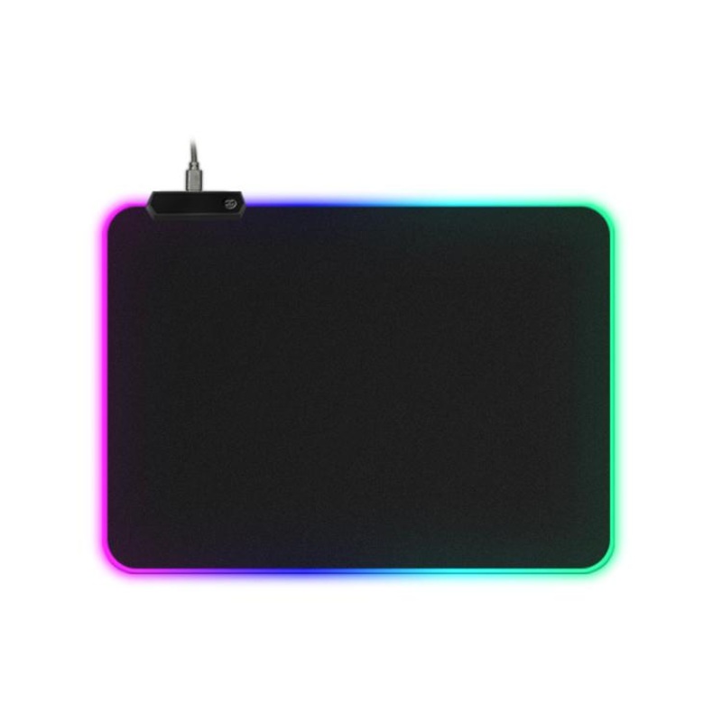 250x350x3mm Micro-USB LED Glowing Mouse Keyboard Pad RGB Colorful Lights Locked Edge Thickened Mouse Desk Pad