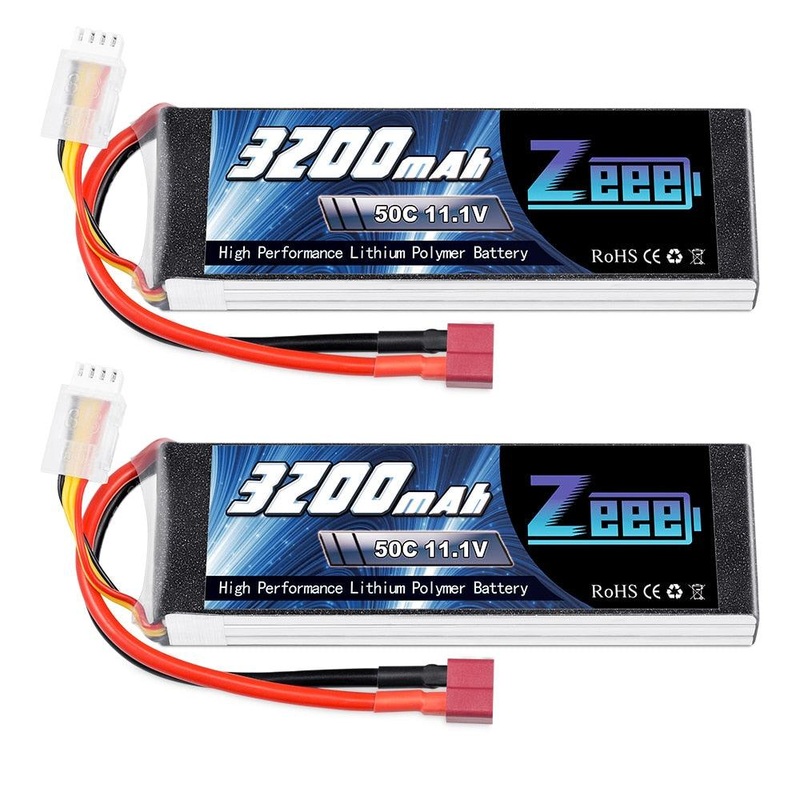 2units Zeee 11.1V 50C 3200mAh 3S Lipo Battery with Deans Connector Softcase Battery for RC Airplane Helicopter RC Car Truck Boat FPV Battery Deans Plug