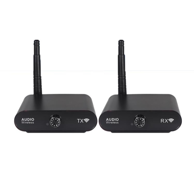AU2410 Wireless 2.4G Audio Transmitter 1 Transmitter + 1 Receiver(Black)