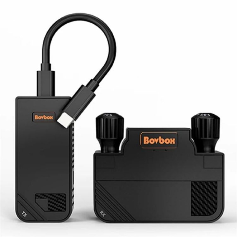 BOVBOX 091-TC For Phone Projector USB C Wireless Transmitter And Receiver Video Extender, Plug:EU Plug