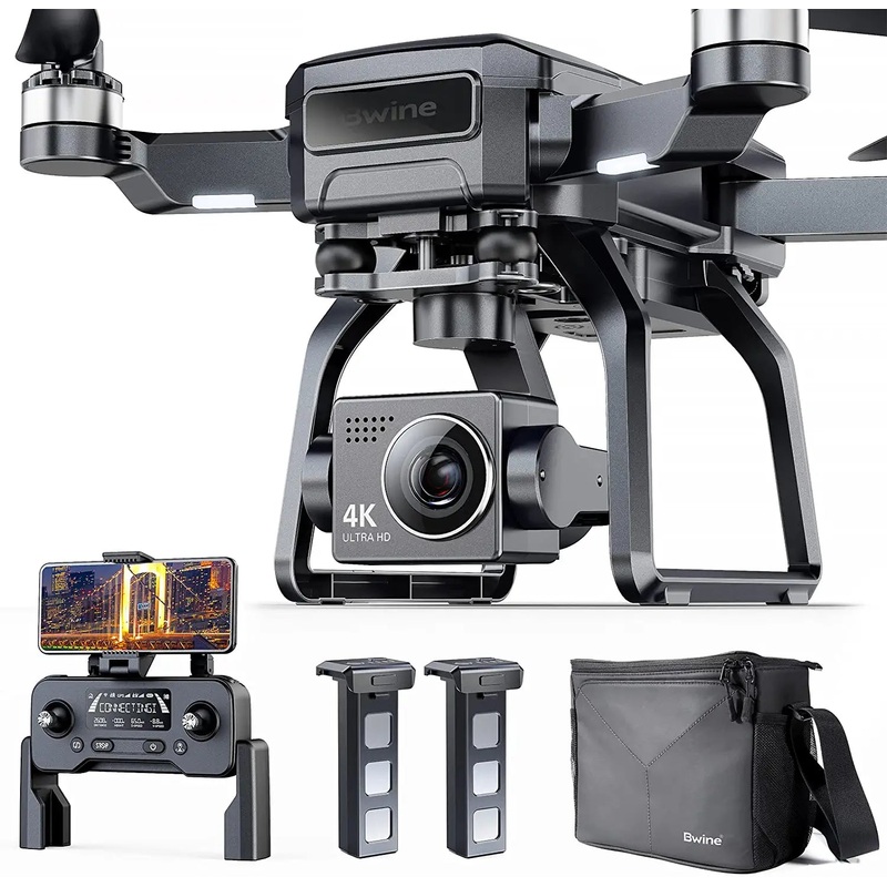 Bwine F7 Drone - with Camera for Adults 4K, 9800ft Video Transmission, Camera Drone with 3-Axis Gimbal, GPS Auto Return, Follow Me, Waypoints, Level 6 Wind Resistance, 2 Batteries for 50 Min Flight Time Professional Camera Drone