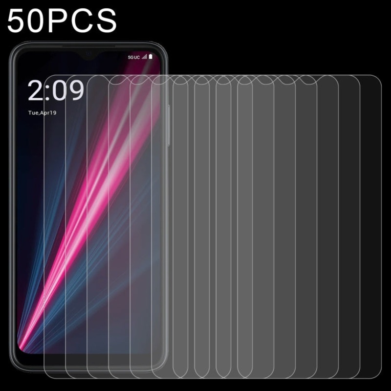 For T-Mobile REVVL 6 Pro 5G 50 PCS 0.26mm 9H 2.5D Tempered Glass Film