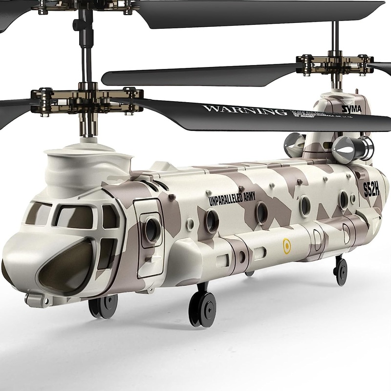 SYMA S52H Remote Control Helicopter - 2.4GHz S52H Military Transport RC Armed Military Aircraft Model Toys for Kids Military Fans