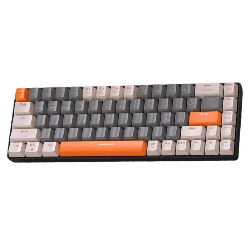 ZIYOULANG K68 Bluetooth / Wired Dual-Mode Portuguese Mechanical Keyboard(Milkshake Red Switch)