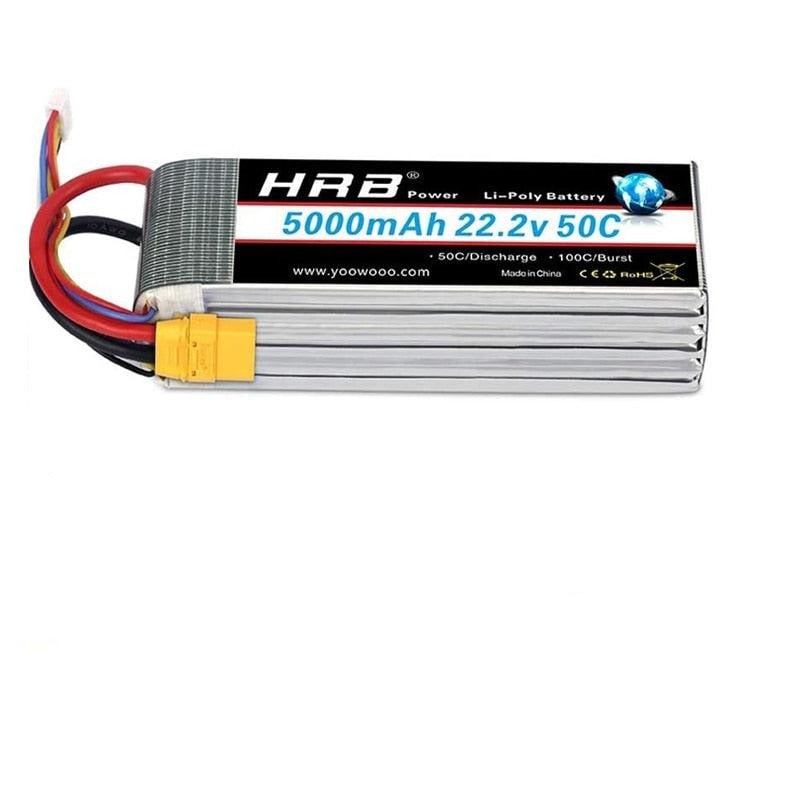 HRB Lipo Battery 6S 22.2V 5000mah - 5200mah 50C XT90 EC5 XT60 T XT90S AS150 XT150 RC Drone FPV Airplanes Helicopters Car Boat Truck Parts 5000mah T Plug